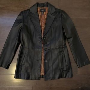 George black leather jacket
